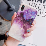 Purple crystal Marble Case