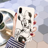 Cartoon Mickey Minnie soft silicone case