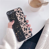 Gold Foil Bling Leopard spot Phone Case